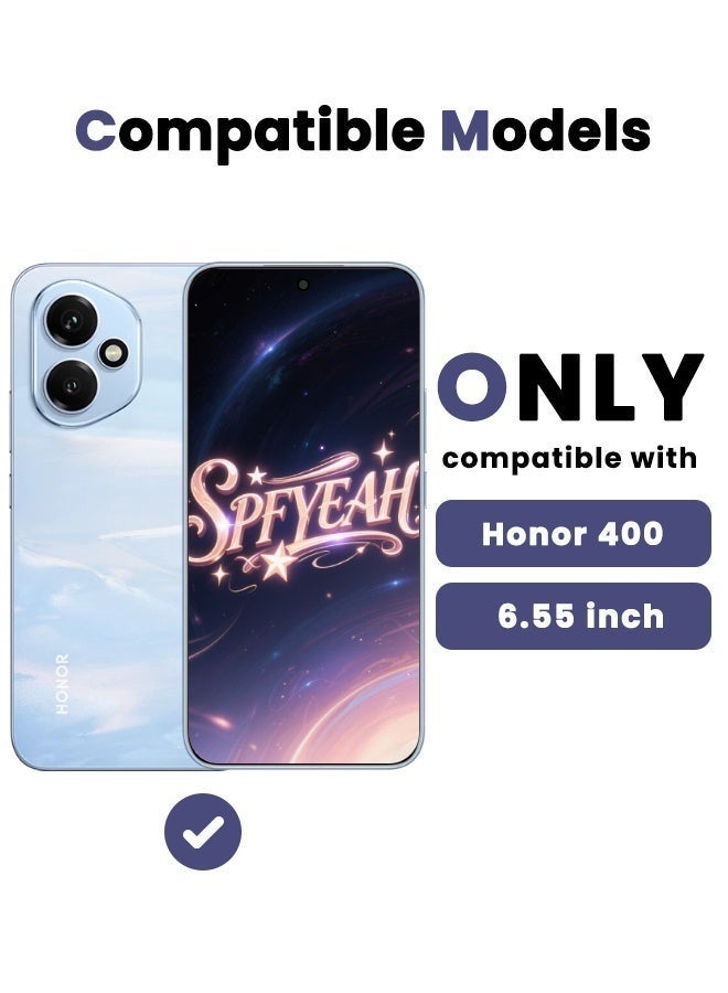 Nova future [2+2 Pack] Honor 400 Privacy Screen Protector with Camera Lens Protector, [28° Anti-Spy][9H Hardness][Fingerprint Unlock][Touch Sensitive][Anti Scratch][Bubble Free][Case Friendly] Protector Set for Honor 400 5G 6.55 inch (Boxed, 2+2 PCS) - Image 2